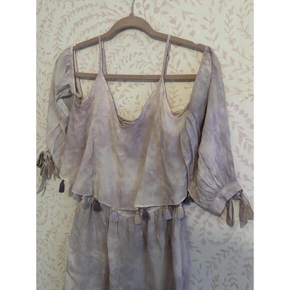 American Eagle Boho Chic Purple Tie-Dye Romper - Picture 3 of 8